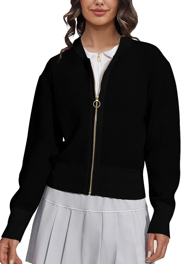 SuperPrity Womens Cardigan Sweaters Long Sleeve Zip Up Lightweight Knit Jacket Casual Baseball Co... | Amazon (US)