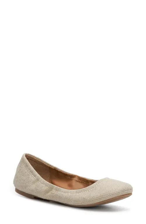 Lucky Brand 'Emmie' Flat in Natural/Platinum at Nordstrom, Size 6.5 | Nordstrom