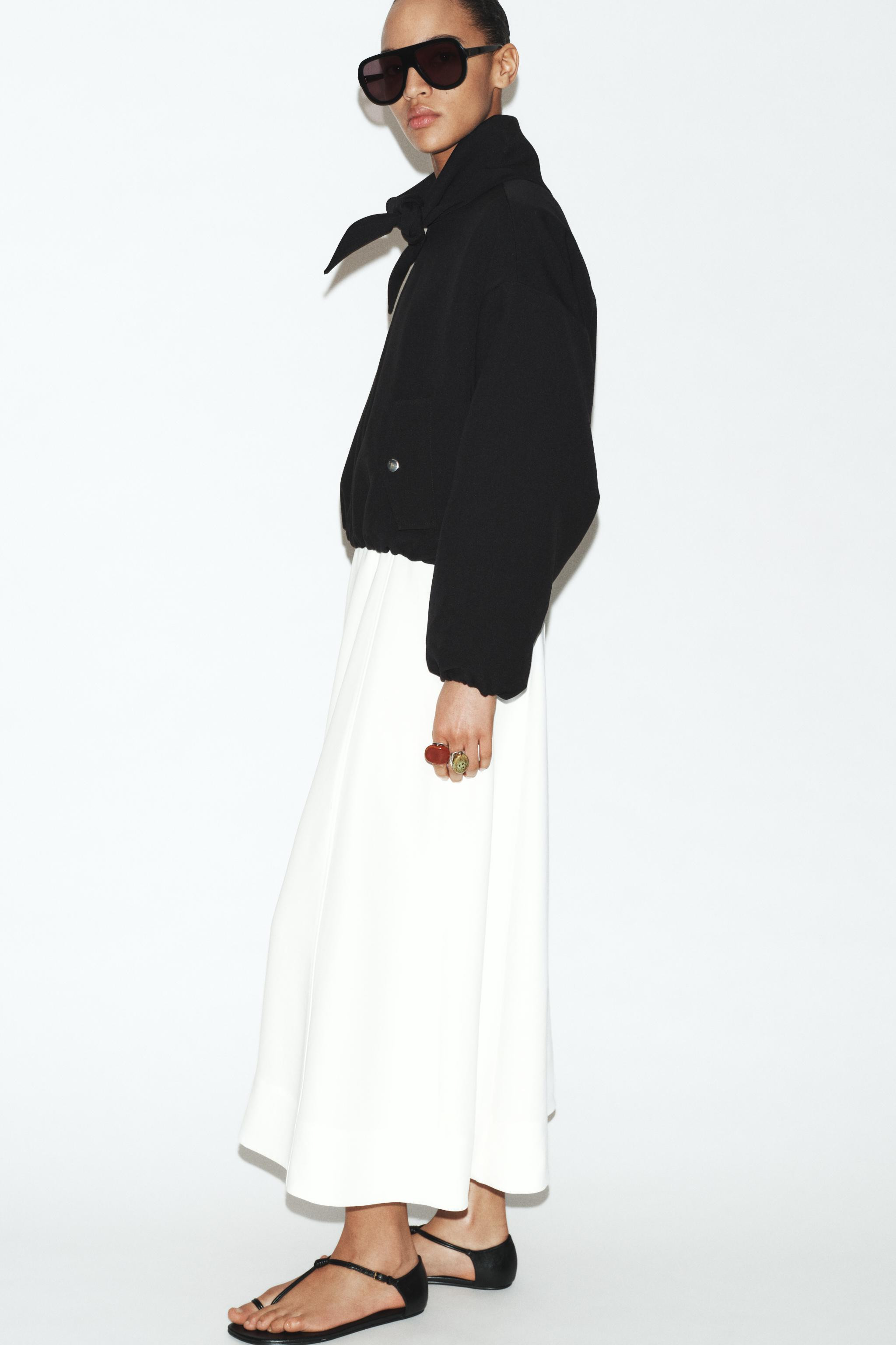 BOMBER JACKET WITH DETACHABLE SCARF | Zara AU