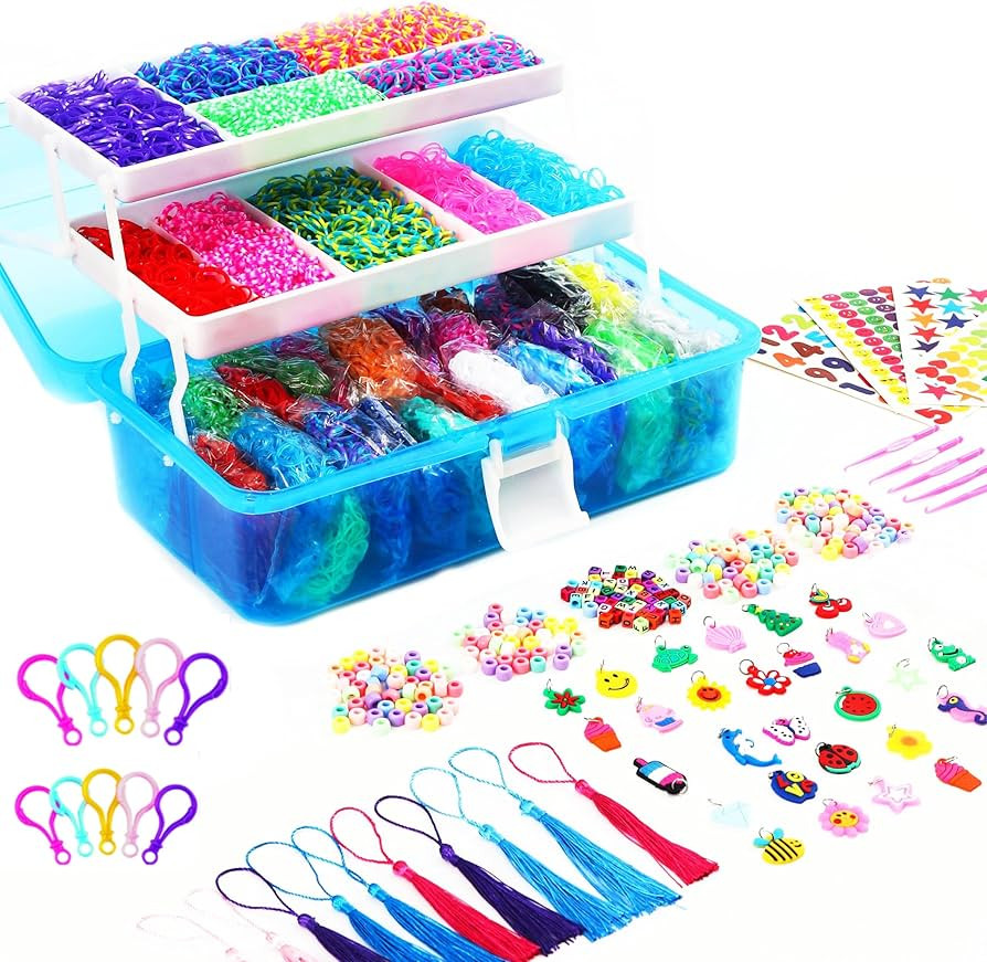 15000+ Loom Rubber Bands Bracelet Kit, Rubber Bands for Bracelet Making Kit,Loom Bracelet Making ... | Amazon (US)