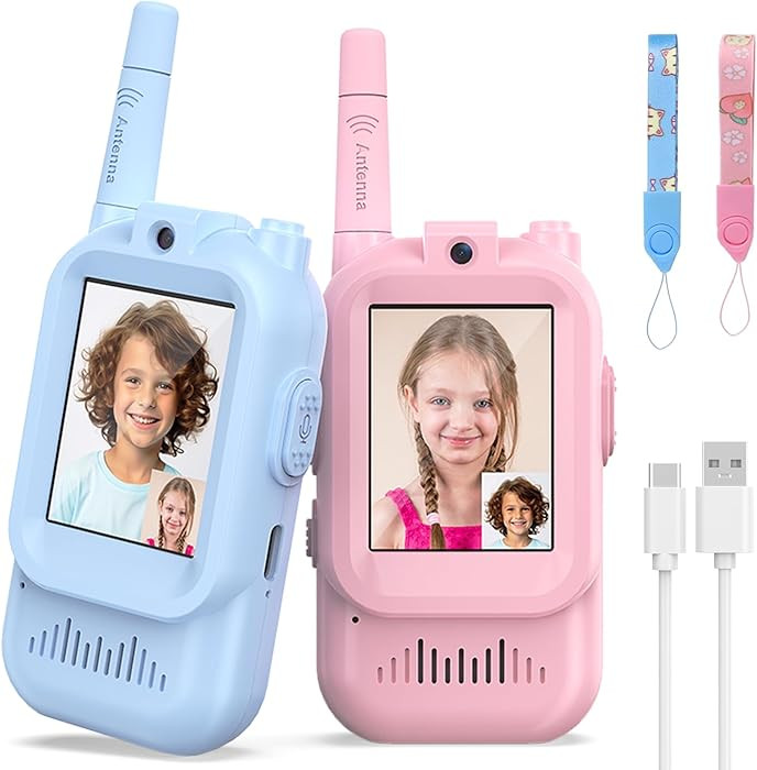 Walkie Talkies for Kids Pack of 2, Rechargeable Long Range Two Way Radios Toys for Boys Girls Age... | Amazon (US)