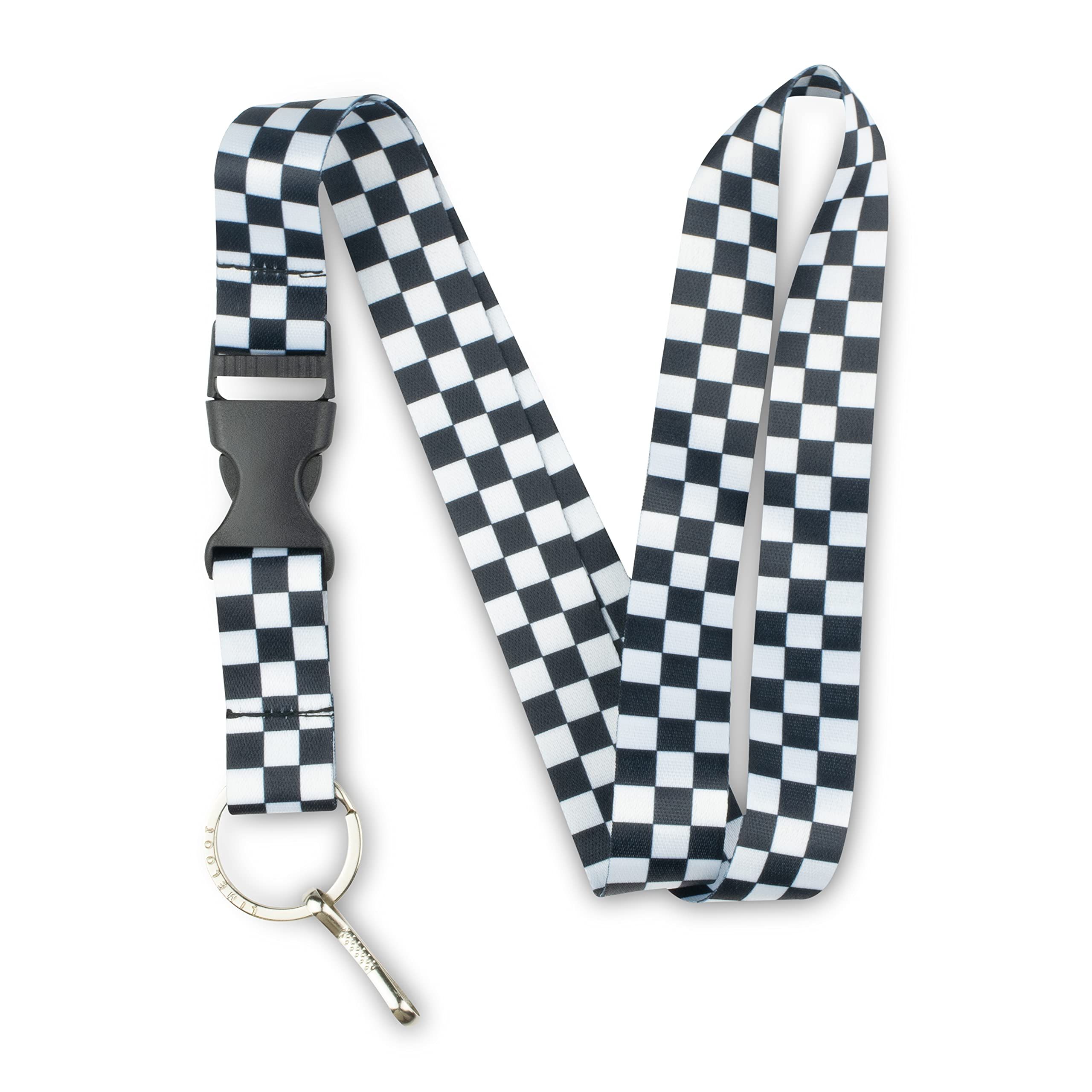 Checkered Lanyard with Release Buckle and Key Chain Holder By Limeloot | Amazon (US)