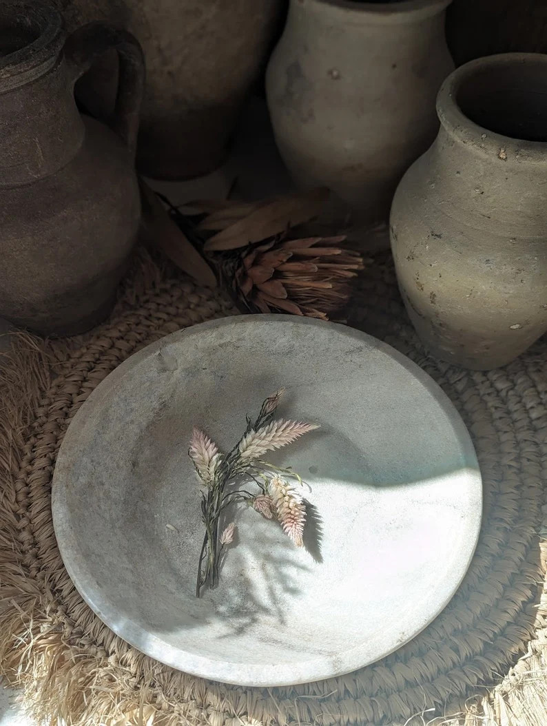 Medium Vintage Stone Dish - Etsy | Etsy (US)