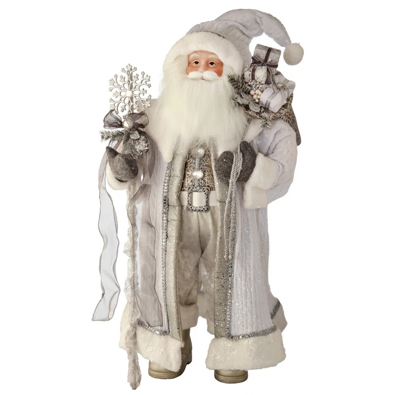 Winter White/Gray Santa Decorative Accent | Wayfair North America