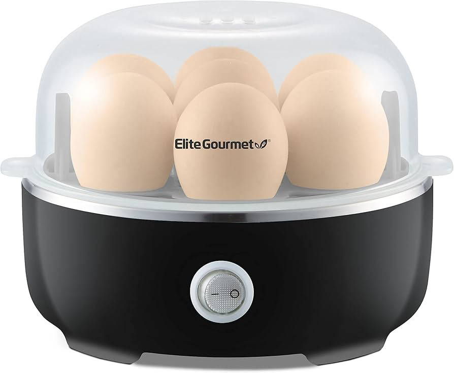 Elite Gourmet EGC115B Easy Egg Cooker Electric 7-Egg Capacity, Soft, Medium, Hard-Boiled Egg Cook... | Amazon (US)