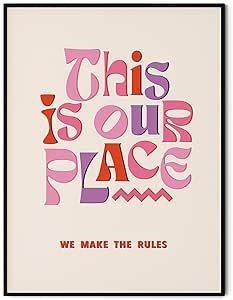 TwoDays Taylor Room Decor Aesthetic, Lyrics Poster for Bedroom, This Is Our Place Prints, Music A... | Amazon (US)