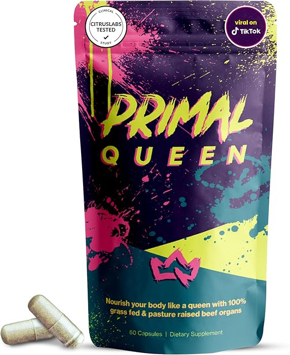 Primal Queen Female-Optimized Beef Organ Superfood Supplement (Beef Liver, Kidney, Heart, & 3 Mor... | Amazon (US)