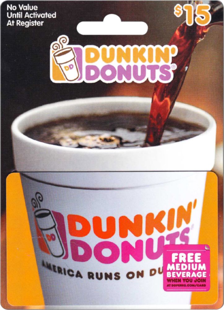 Dunkin' Donuts $15 Gift Card Dunkin Donuts $15 - Best Buy | Best Buy U.S.