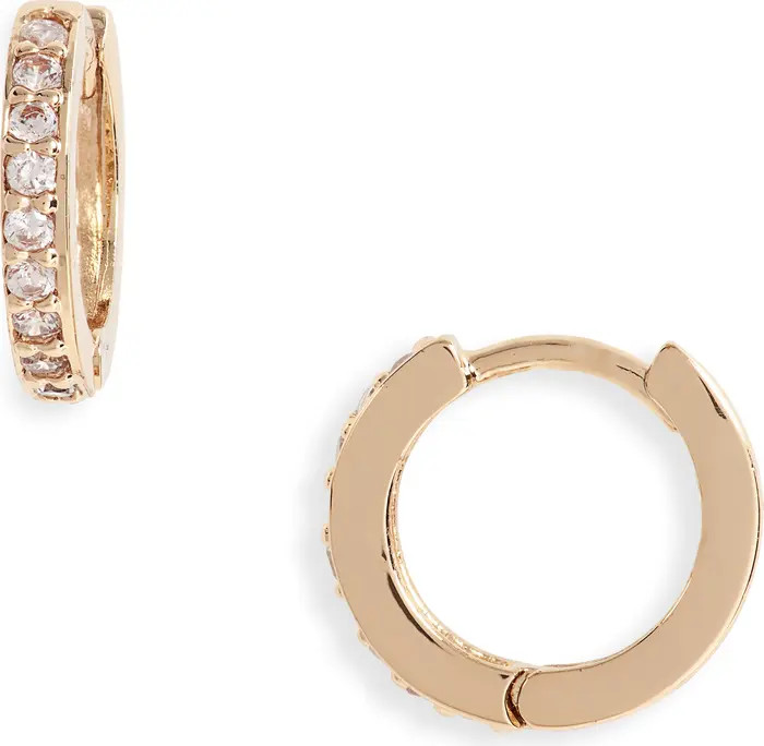 Demi Fine Pavé Huggie Hoop Earrings | Nordstrom