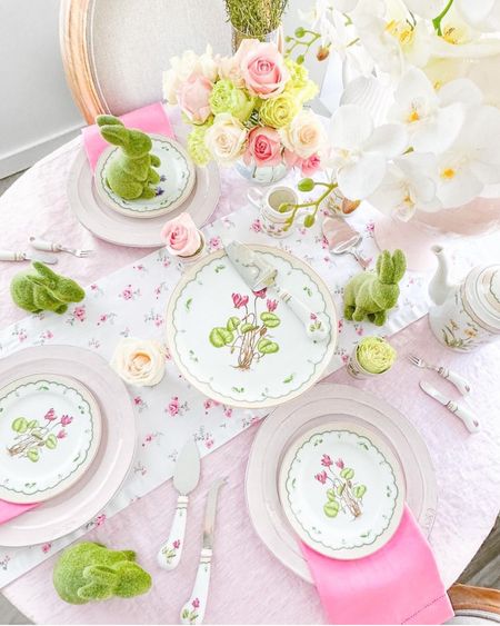 pretty pink spring tabletop 🌸🌷✨ {decor inspo for your next garden party!} 

#LTKhome #LTKparties