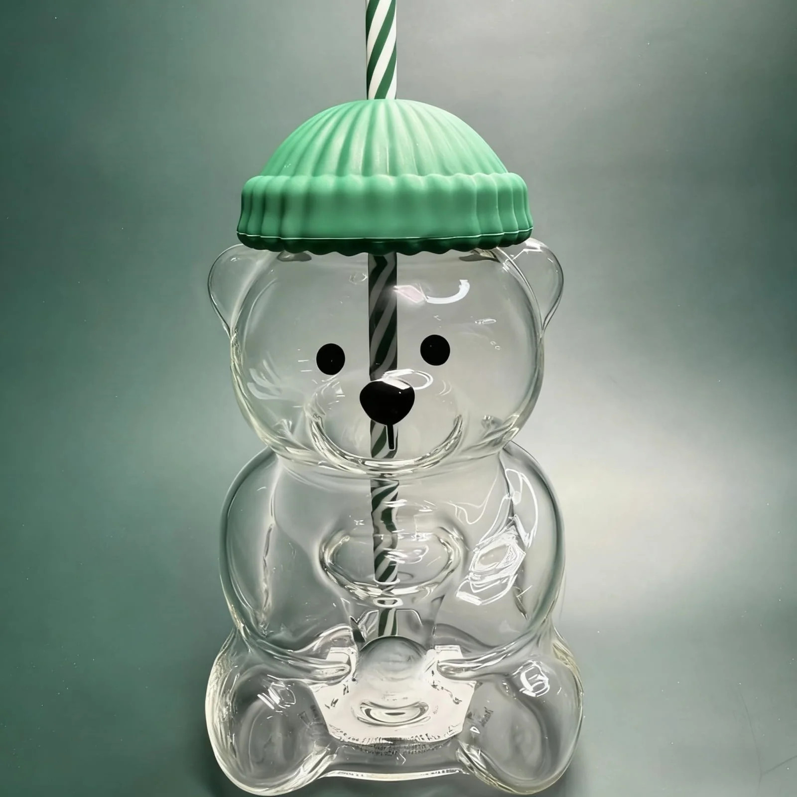 Glass Bear Coffee Cup with Straw Bearista Bear Glass Jar Cold Cup Straw 2025 Holiday New Christma... | Walmart (US)