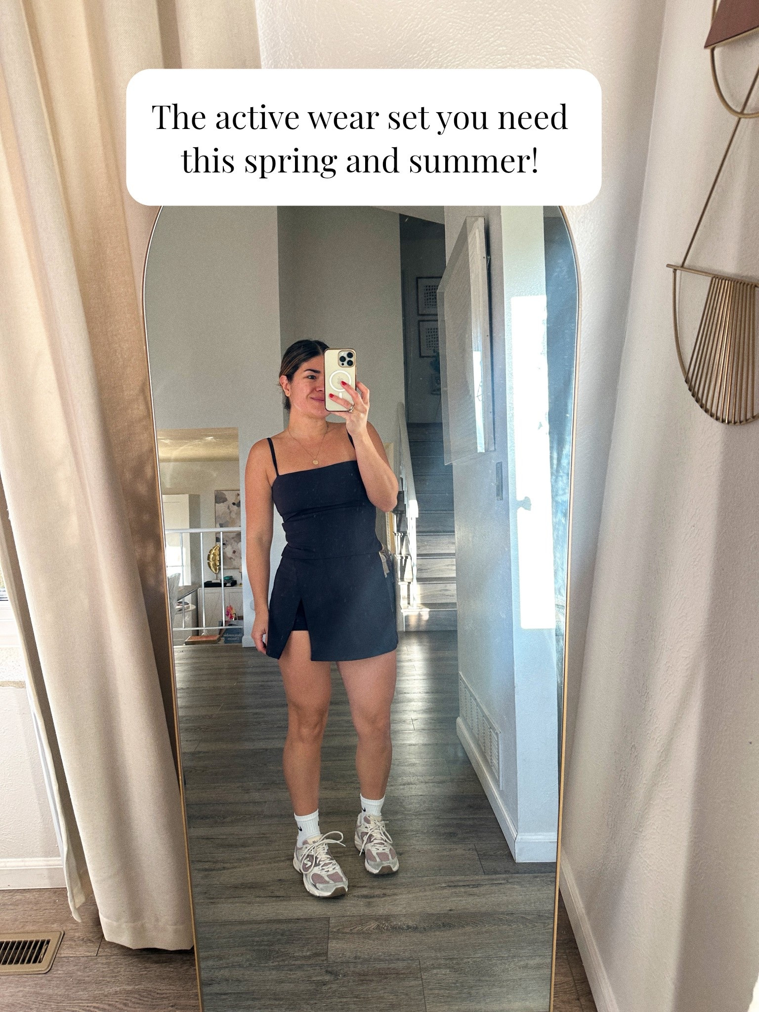 It’s chic! Looks amazing in and this top can be worn with jeans and other bottoms! Highly recommend it! 
Top size small
Skirt size xs

#LTKActive #LTKselfcare #LTKfitnessgoals