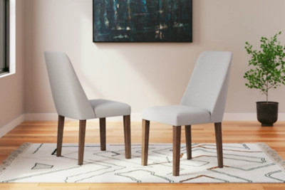 Lyncott Upholstered Dining Chair, Gray/Brown | Ashley Homestore