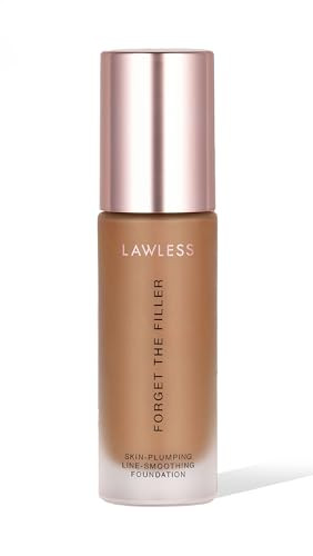 LAWLESS Women's Forget the Filler Skin-Plumping Line-Smoothing Foundation, 23D, deep with neutral-warm undertones, 1.0 Ounce | Amazon (US)
