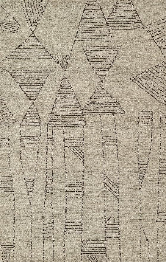 Momeni Teppe Wool Area Rug Natural, 9' X 12' | Amazon (US)