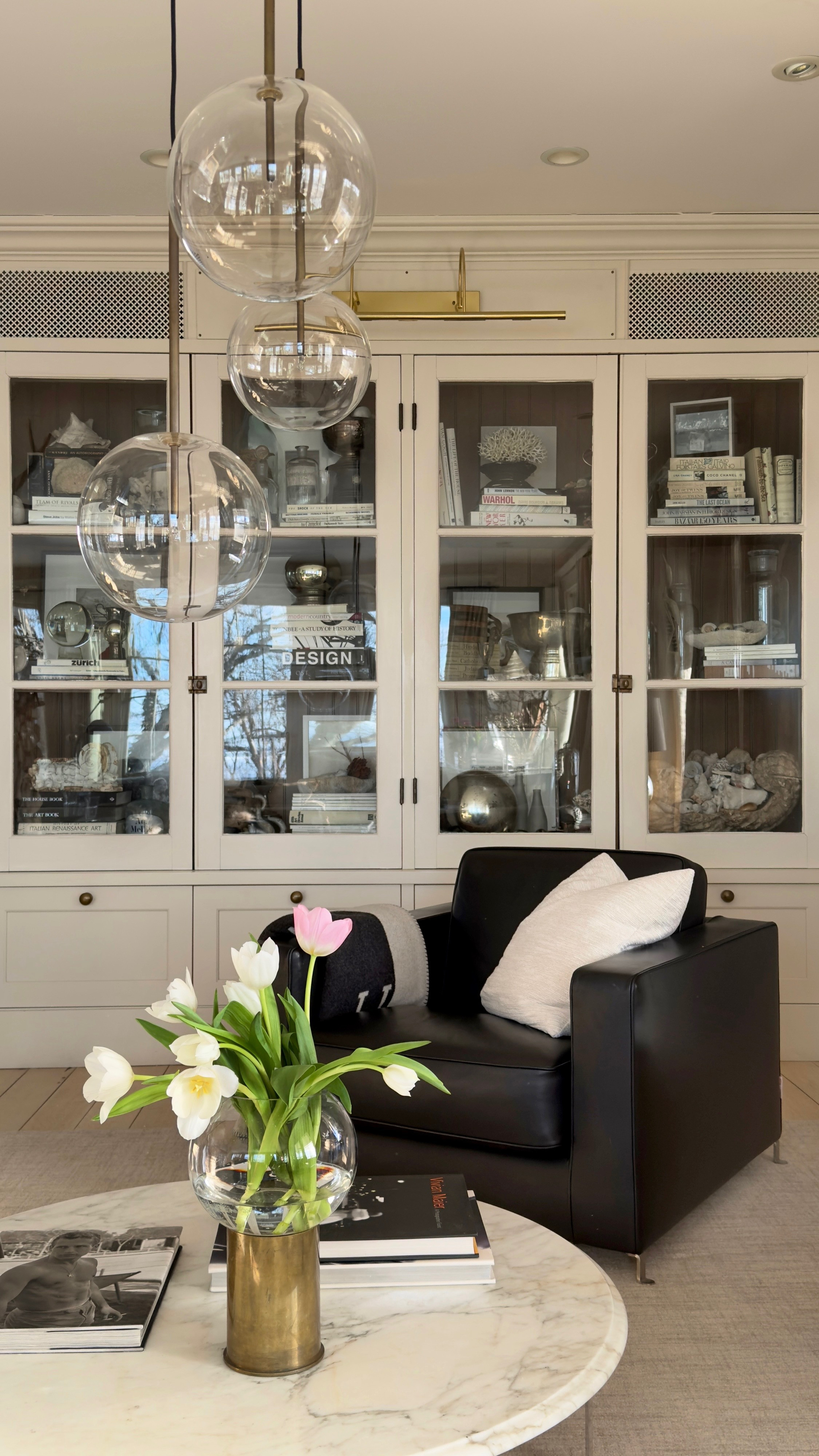 Relaxing in the library...admiring the Happy Tulips! 

 #LTKValentine #LTKdayinmylife #LTKHome