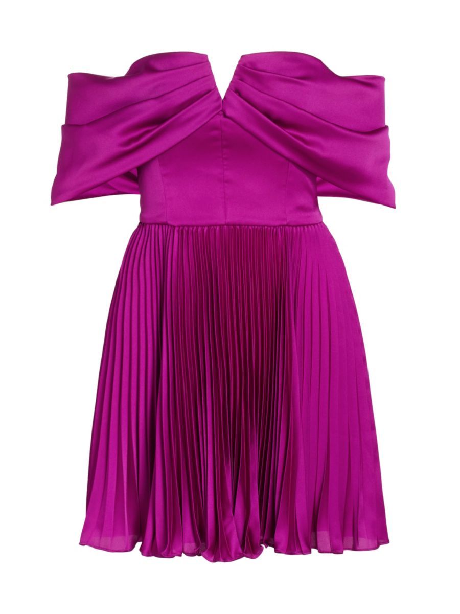 Tilly Satin Off-The-Shoulder Minidress | Saks Fifth Avenue