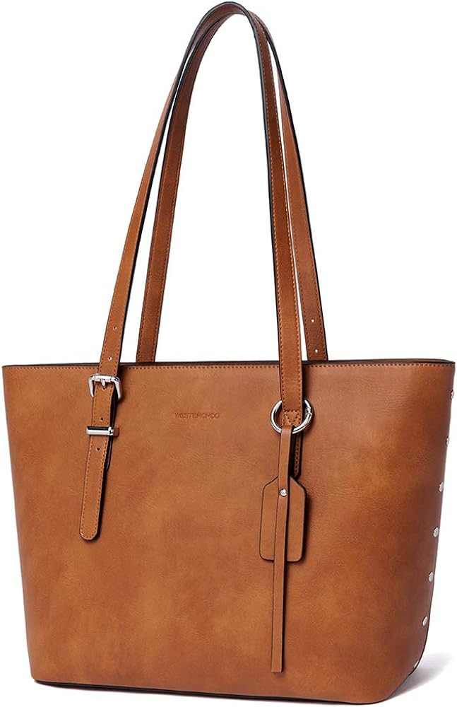 WESTBRONCO Purses For Women Vegan Leather Purses and Handbags Large Ladies Tote Shoulder Bag | Amazon (US)