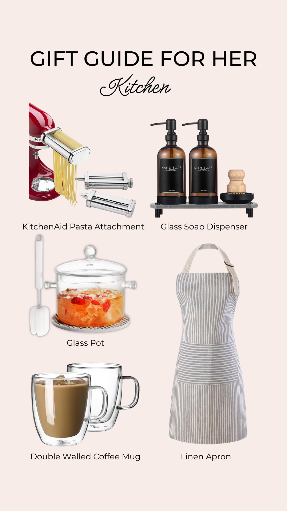 Kitchen must-haves she’ll actually love! 🍳✨ Perfect for the foodie or home chef in your life. 🎁💖 #GiftGuideForHer #KitchenEssentials

#LTKHome #LTKHoliday #LTKGiftGuide