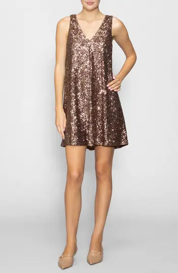 MELLODAY Sequin Shift Minidress | Nordstrom | Nordstrom