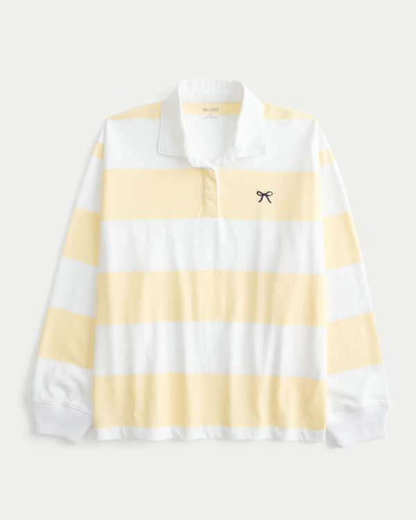 Easy Bow Graphic Rugby Polo | Hollister (US)