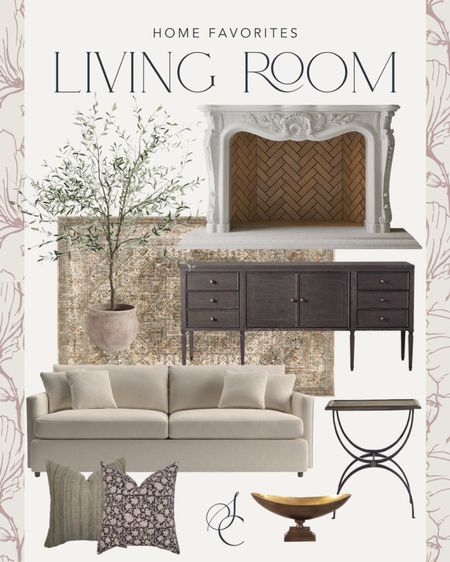Modern warm living room

olive tree, sofa, sideboard, side table, mantel, pillow covers, planter, brass bowl, vintage inspired rug

#LTKhome #LTKstyletip #LTKsalealert