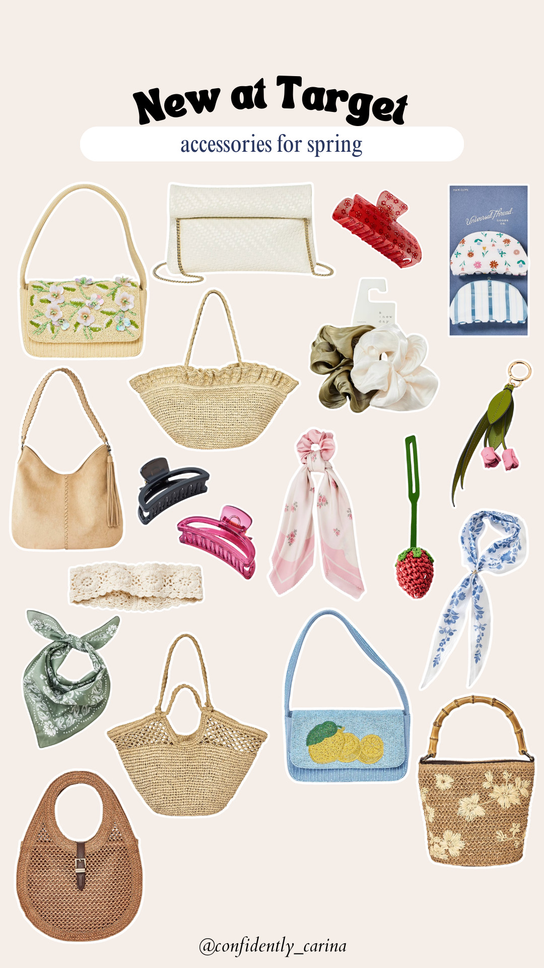 obsesseddd with the new accessories at Target for spring!!

spring fashion, spring accessories, spring bags, woven bag, spring purse, hair accessories, claw clips, bag charms, bag scarfs, bag accessories 

 #LTKootd #LTKSeasonal #LTKU