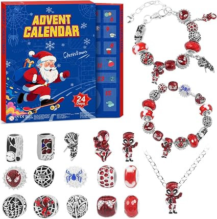 Advent Calendar 2025 for Kids, 24 Days Christmas Countdown Calendar with Bracelets Necklace and U... | Amazon (US)