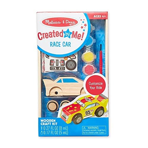 Melissa & Doug Created by Me! Race Car Wooden Craft Kit | Amazon (US)
