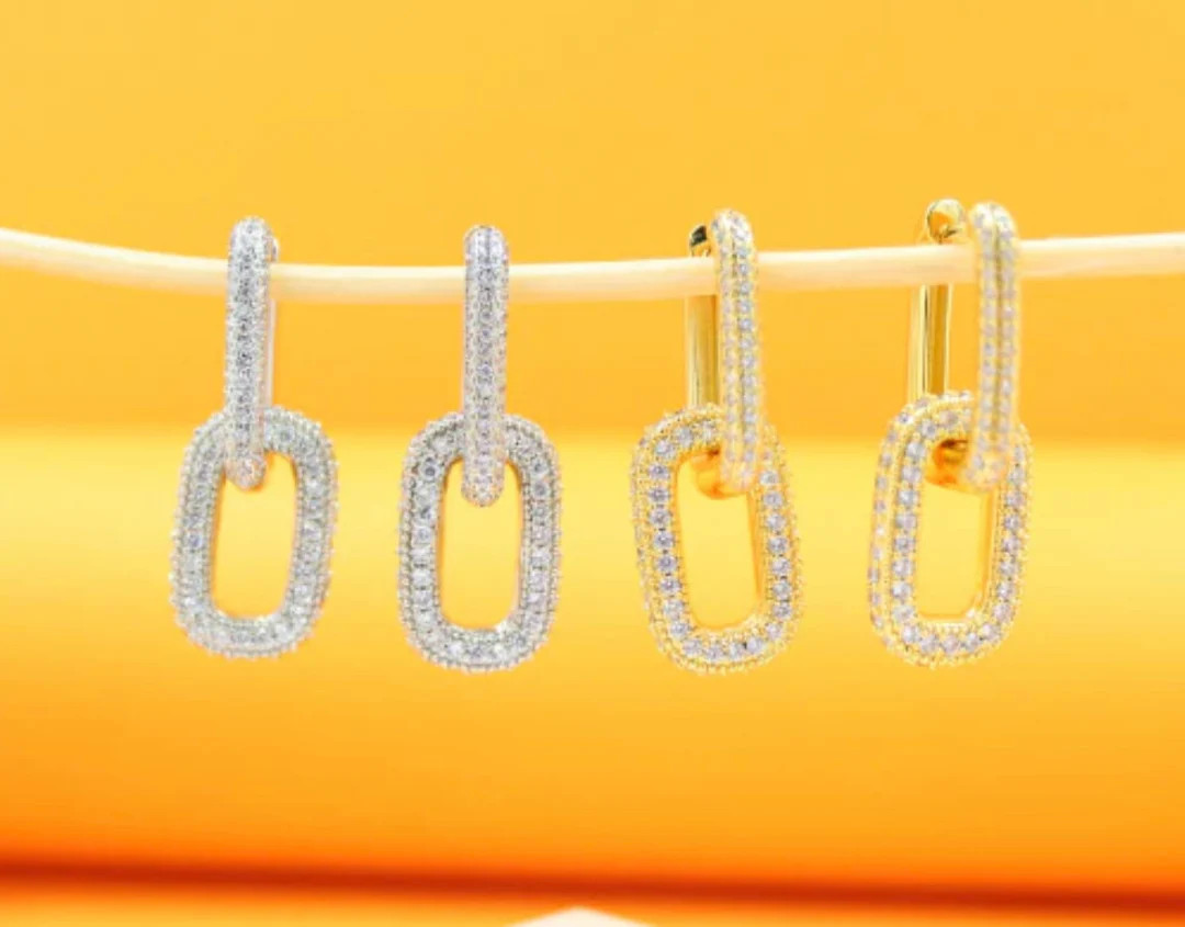 Paper Clip Dangle Earrings - Etsy | Etsy (US)