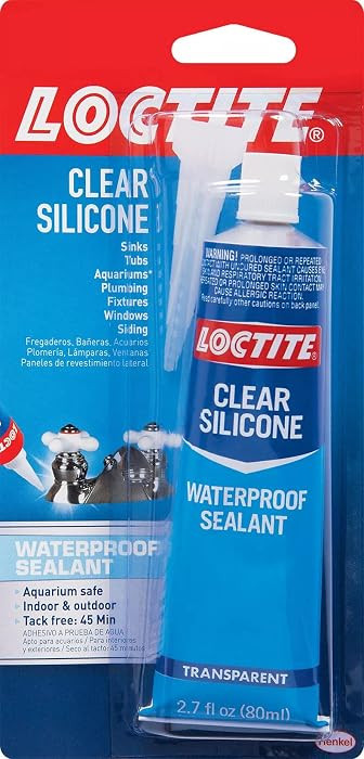 Loctite Silicone Sealant, Clear, 2.7 fl oz Tube, 1 Pack - 100% Waterproof Sealant for Glass, Cera... | Amazon (US)