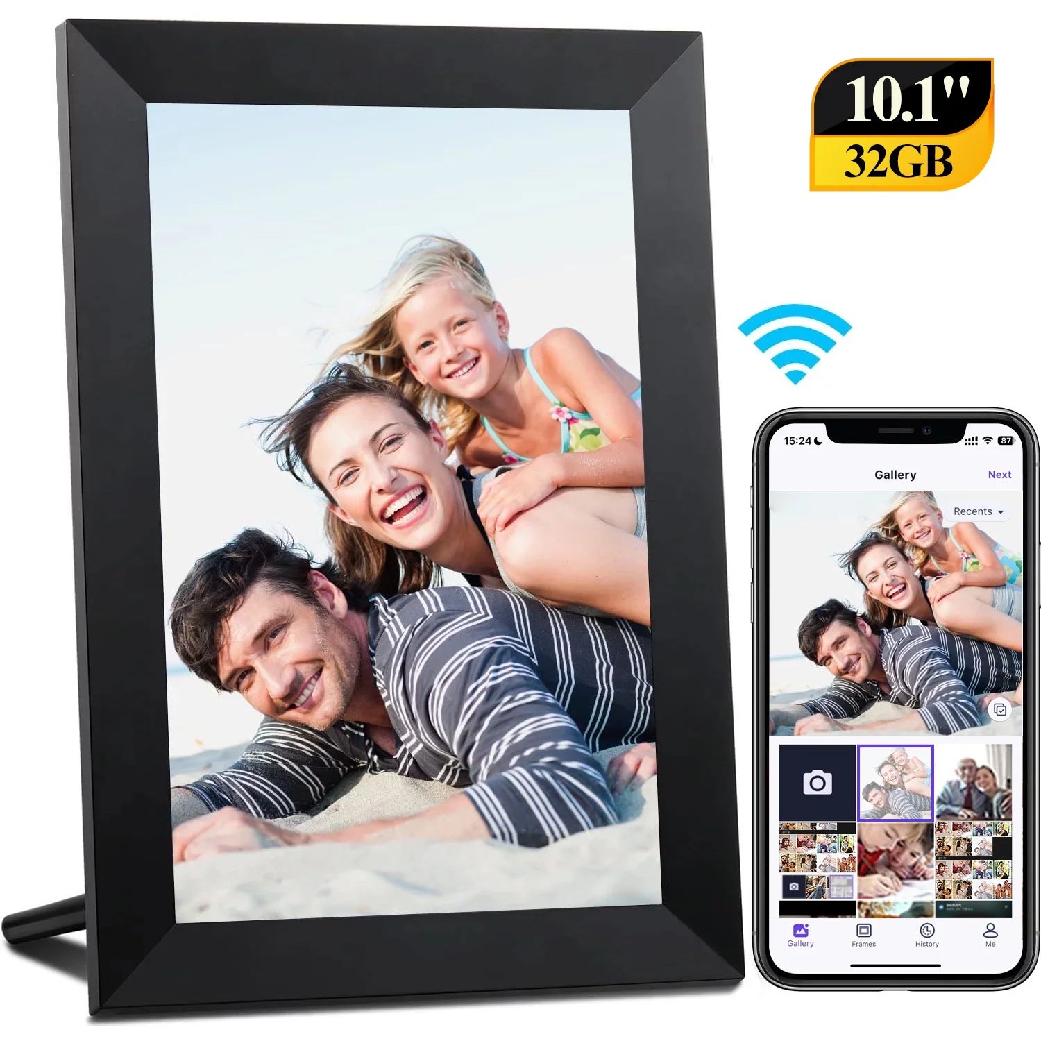 Doosl WiFi Digital Picture Frame, 10.1 inch IPS Touch Screen Smart Cloud Photo Android Uhale with... | Walmart (US)