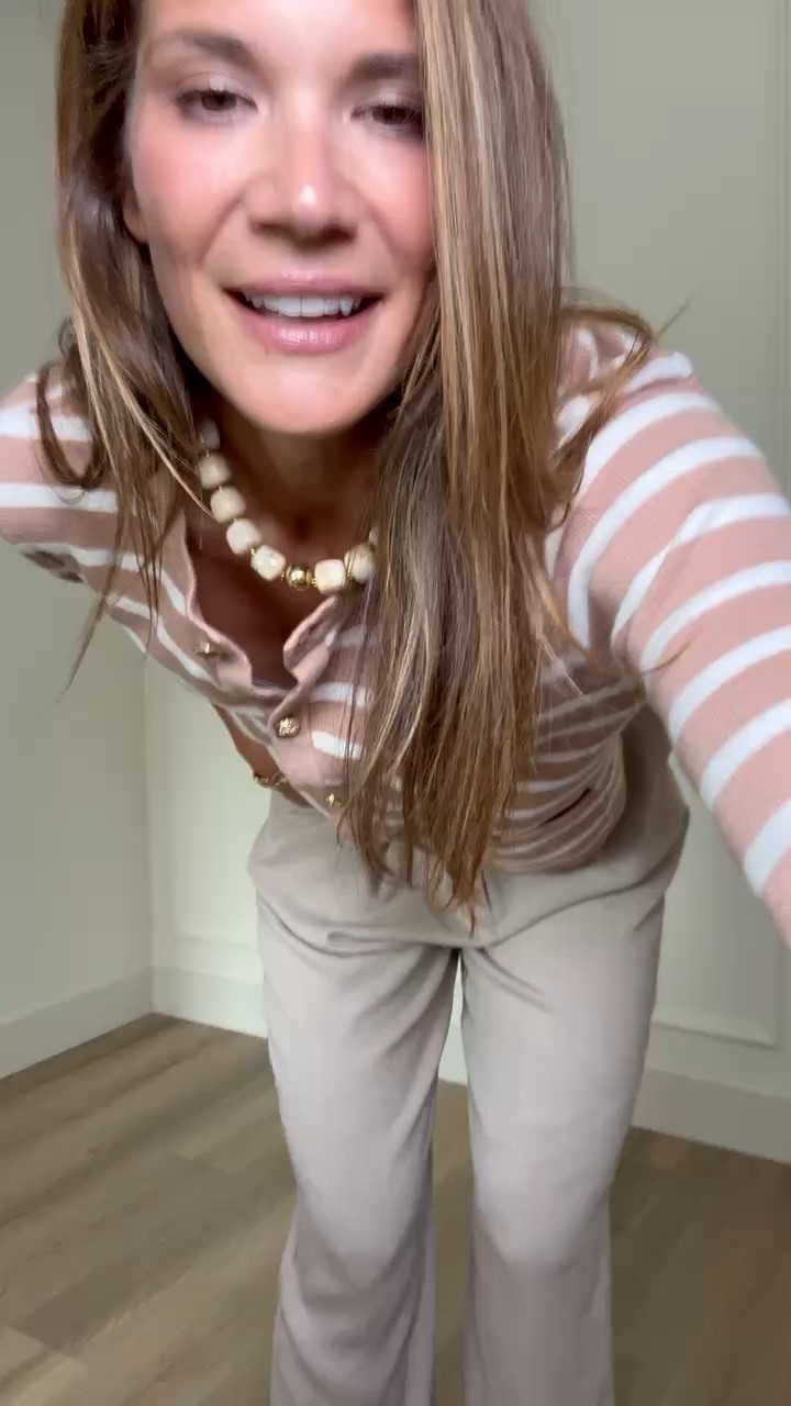 This cardigan feels like the perfect piece for those first cooler days. The cropped fit works so well with high-waisted trousers, and the neutral stripe makes it easy to pair with denim, work pants, or skirts all season long.

Size L

Striped cardigan, lightweight cardigan, fall transition outfit, wide leg trousers, neutral outfit, workwear, business casual, everyday style, office outfit, tall girl style, StangandCo

#LTKootd #LTKWorkwear #LTKSeasonal