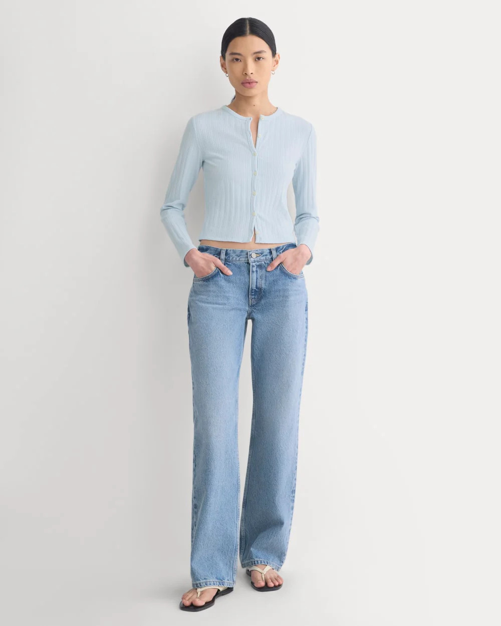 Cardigan in Pointelle | Skywriting | Everlane