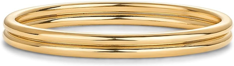 PAVOI 14K Gold Plated Stackable Ring Pack for Women | Waterproof Stainless Steel Dainty Layering ... | Amazon (US)