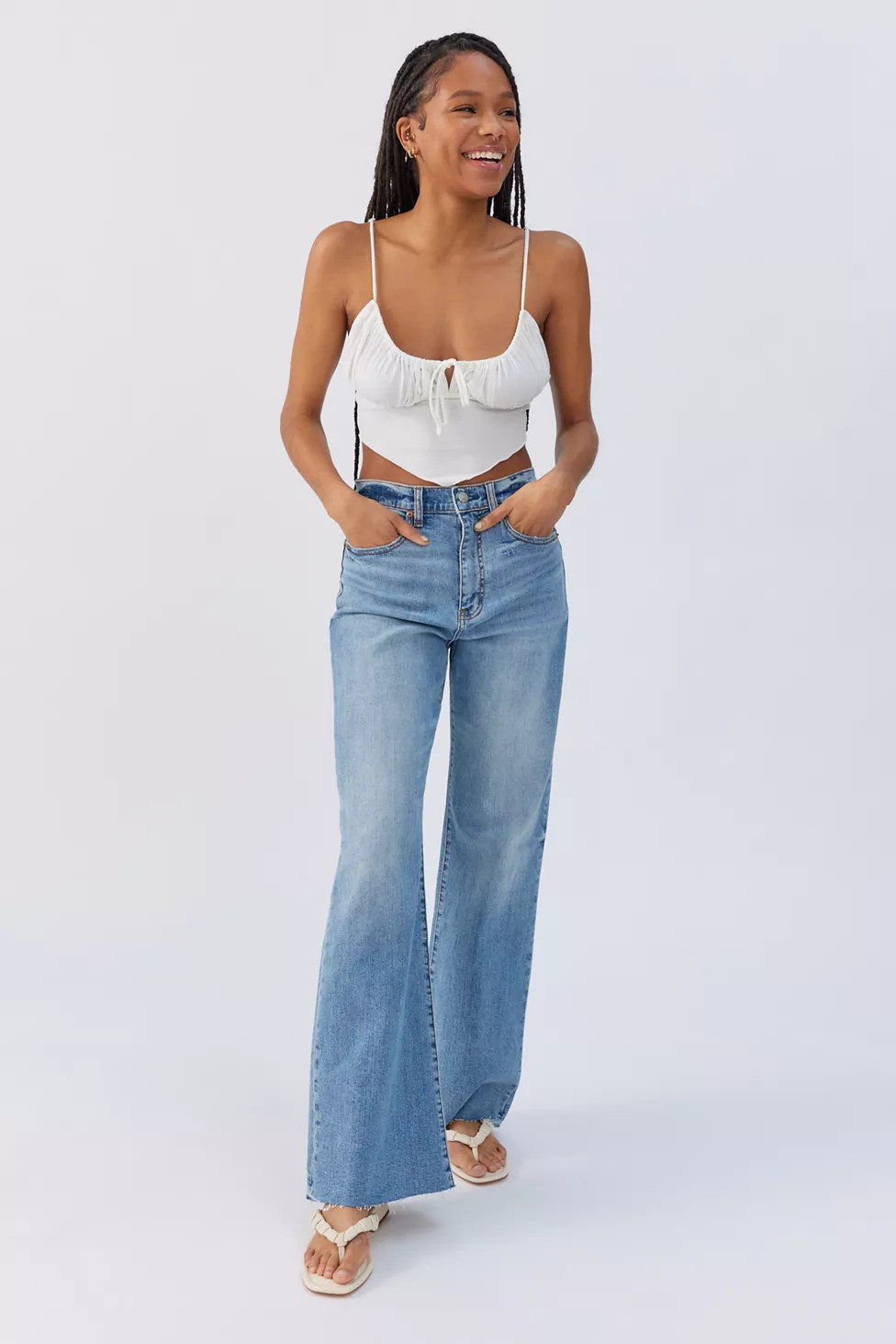 Daze Denim Far Out High-Waisted Wide Leg Jean | Urban Outfitters (US and RoW)