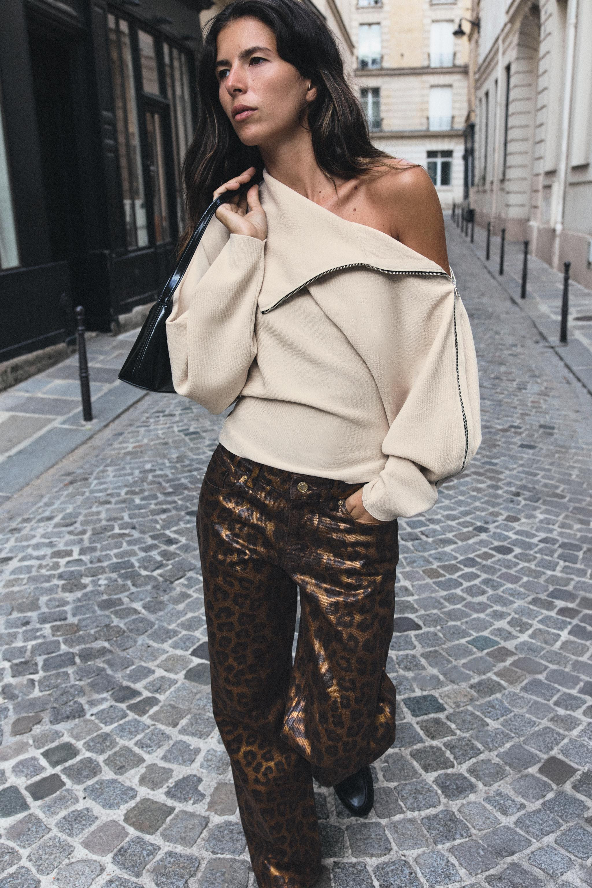 KNIT JUMPER WITH SIDE ZIP | Zara UK