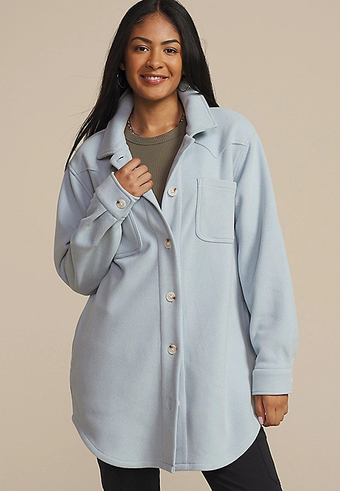 Bonded Fleece Shacket | Maurices