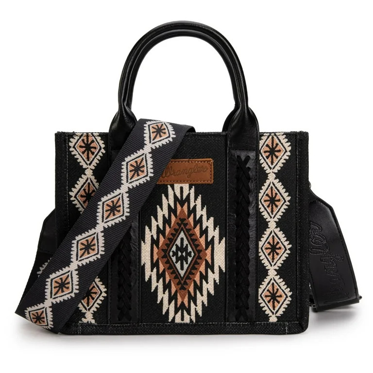 Wrangler Tote Bag for Women Western Shoulder Purse Aztec Satchel Handbags, Black | Walmart (US)
