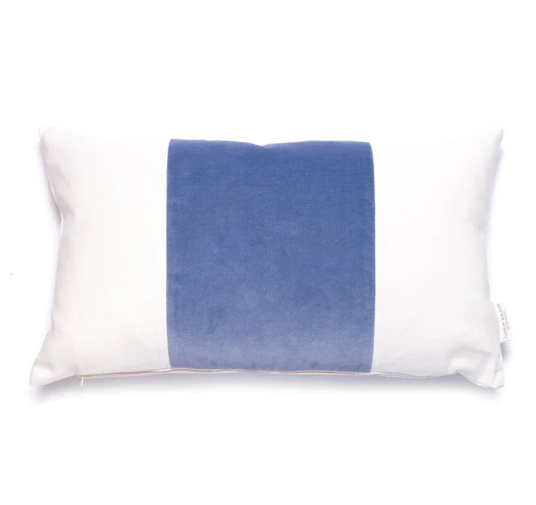 Velvet Broad Stripe Pillow in Eventide | Caitlin Wilson Design