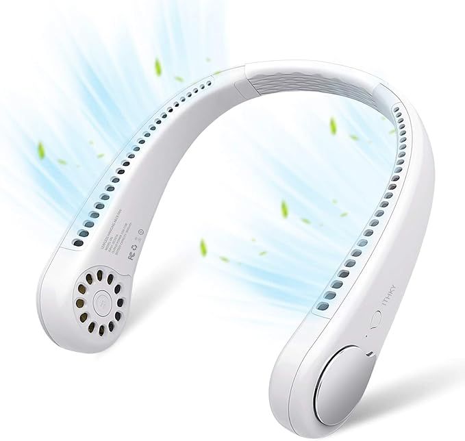 Portable Neck Fan - ITHKY Hands Free Bladeless Neck Fan, 360° Cooling Hanging Fan, USB Rechargea... | Amazon (US)