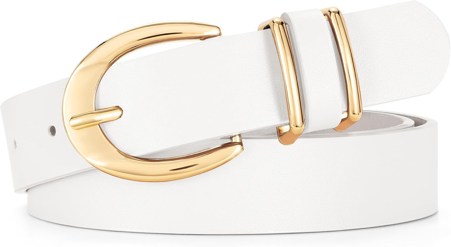 SUOSDEY Women Leather Belts for Jeans Pants Dresses Leather Belts with Metal Buckle | Amazon (US)