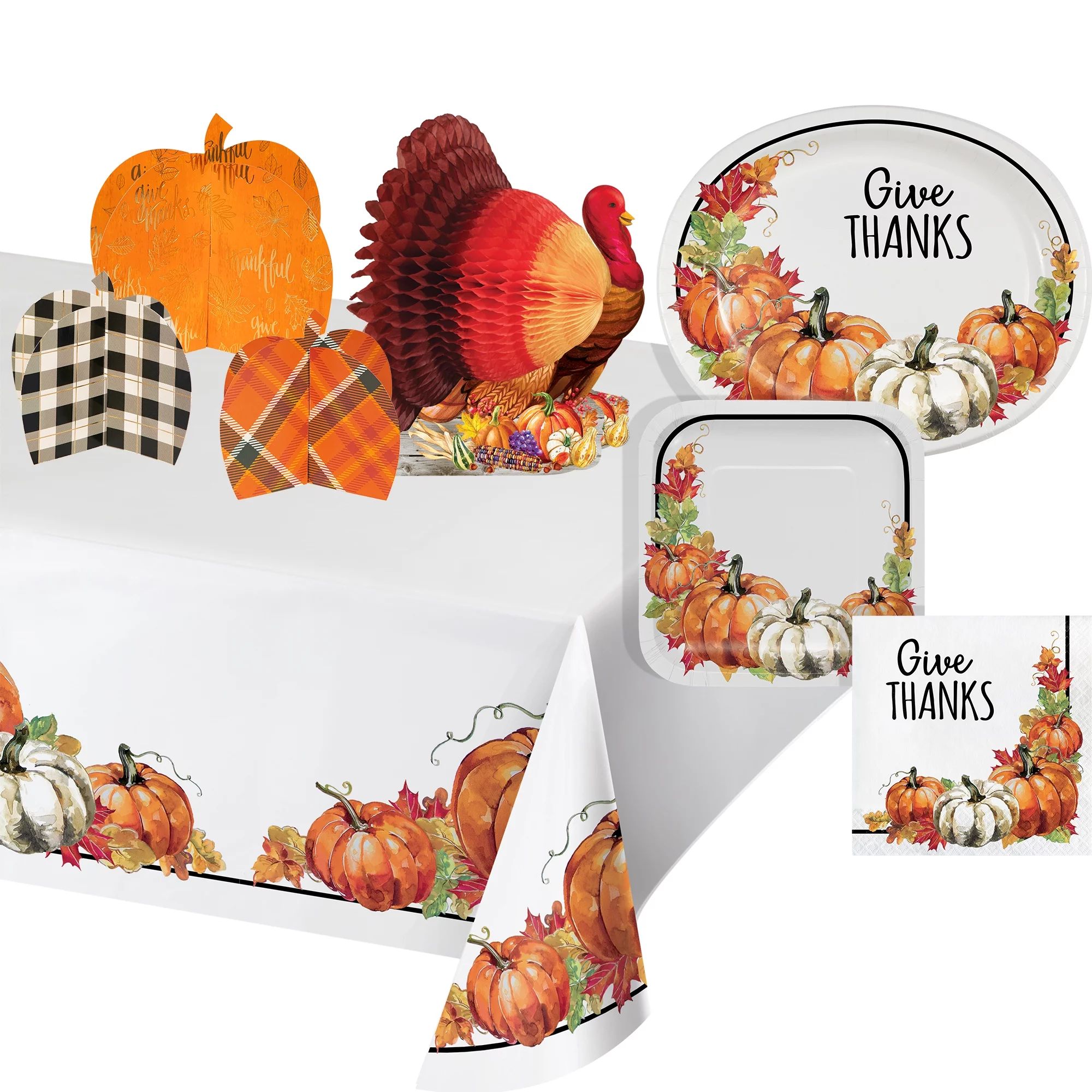 Way to Celebrate Give Thanks Thanksgiving Party Supplies & Decorations Kit | Walmart (US)