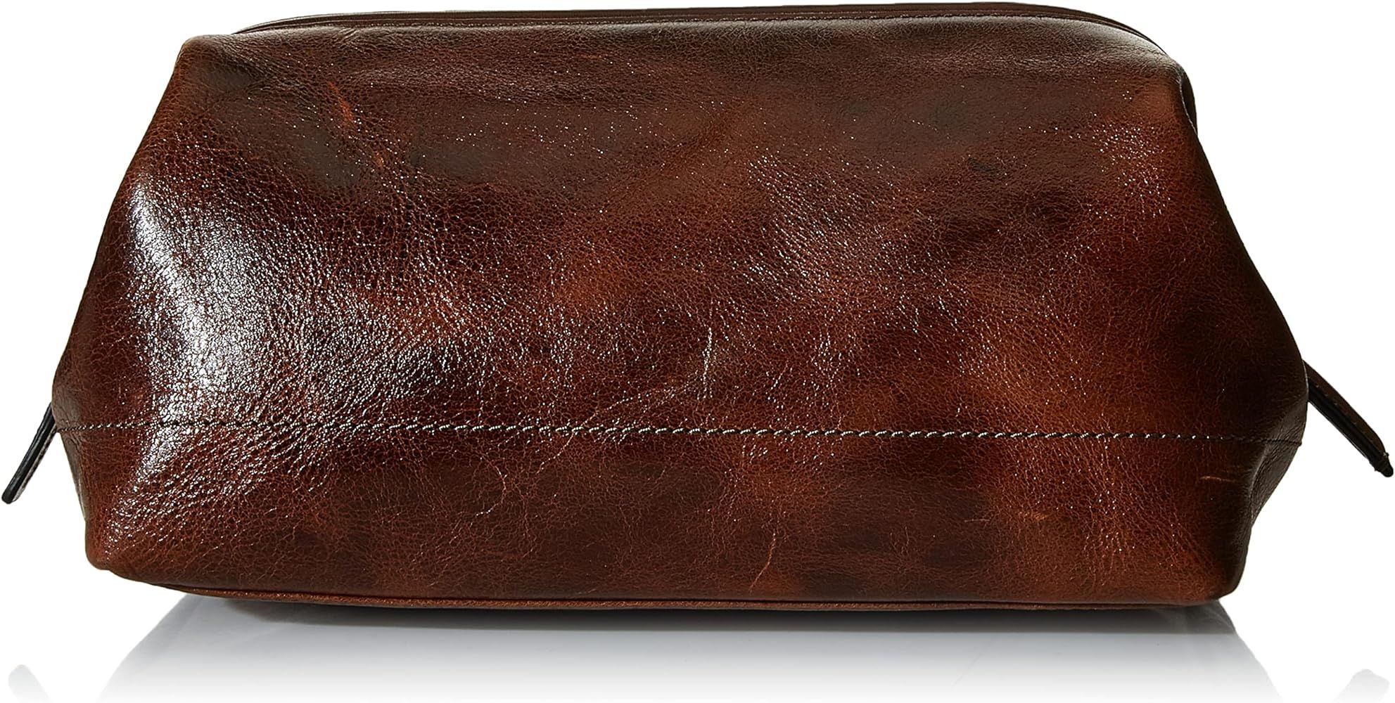 Fossil Men's Leather Travel Toiletry Bag Shave Dopp Kit | Amazon (US)