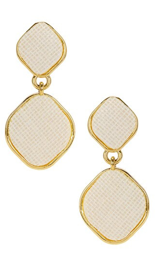 Alma Drop Earrings in Gold & Cream | Revolve Clothing (Global)