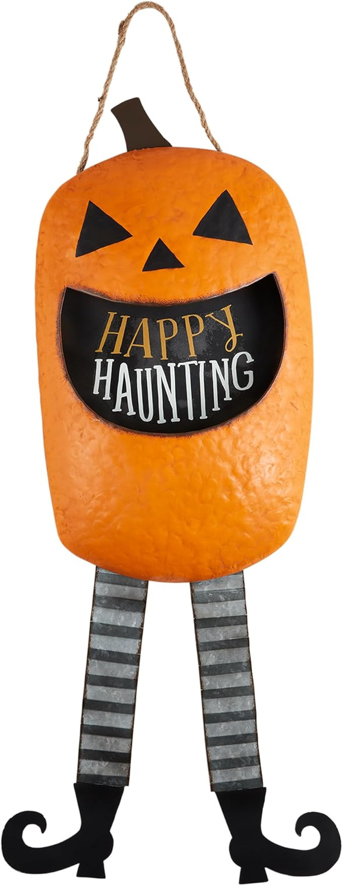 Mud Pie Pumpkin Candy Door Hanger, Orange | Amazon (US)