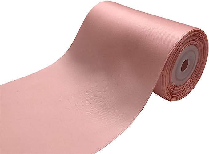 QIANF 4 inch Wide Solid Color No Fading Double Face Satin Ribbon Great for Chair Sash - 10 Yard (... | Amazon (US)