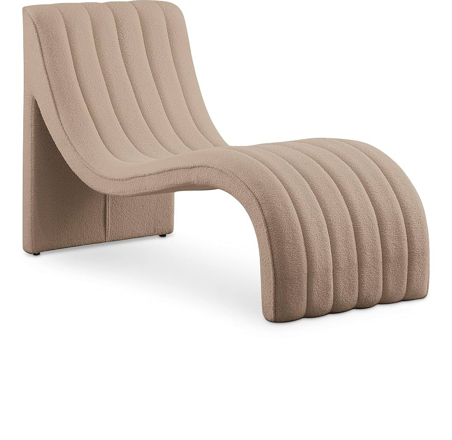 Meridian Furniture 156Beige Orian Collection Modern | Contemporary Chaise with Soft Beige Teddy F... | Amazon (US)