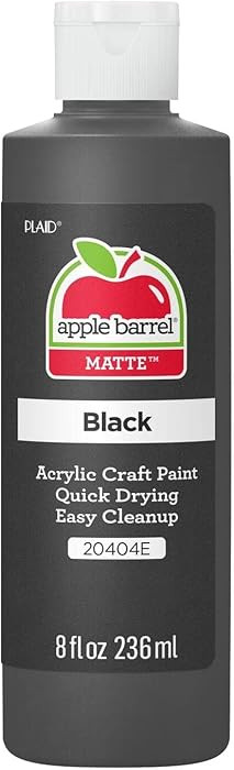 Apple Barrel Acrylic Paint in Assorted Colors (8 Ounce), 20404 Black- (Pack of 1) | Amazon (US)