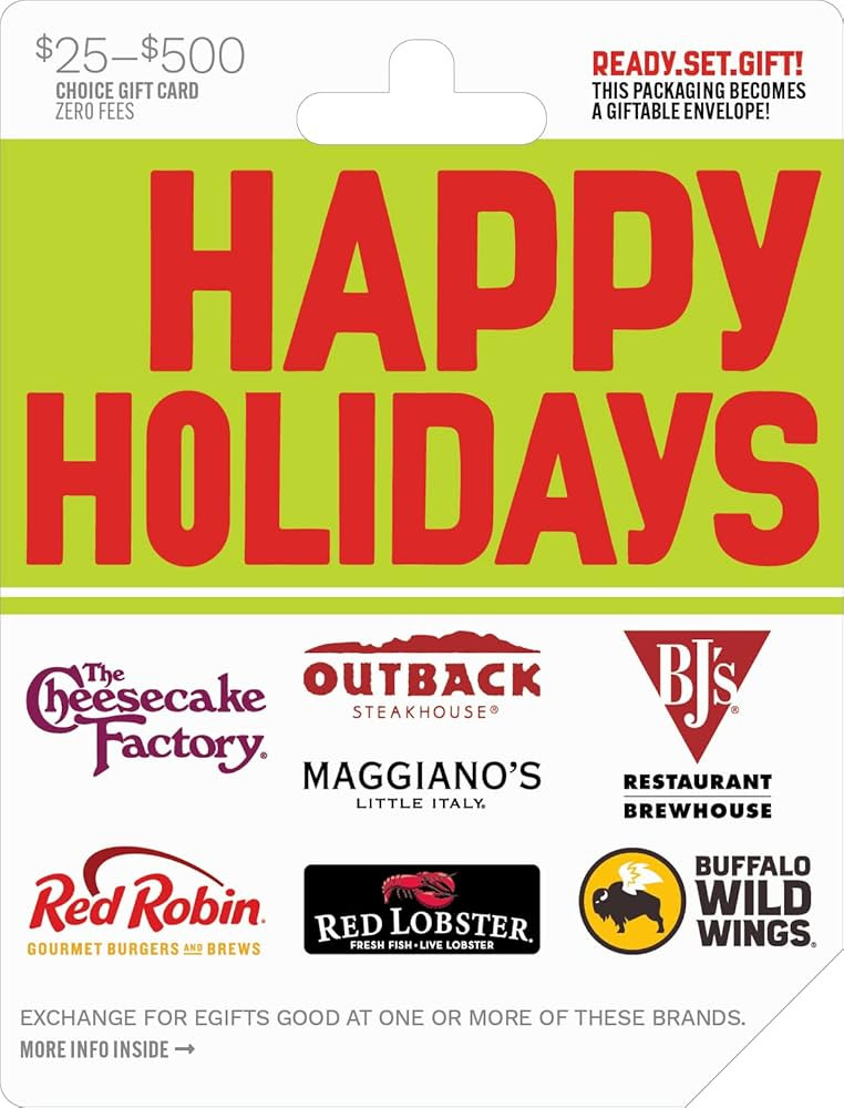 Happy Holidays Dining Gift Card | Amazon (US)